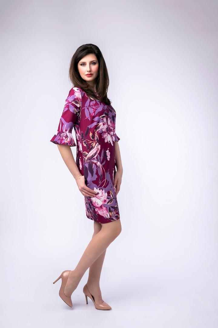 Imagine Rochia Carmen bordeaux