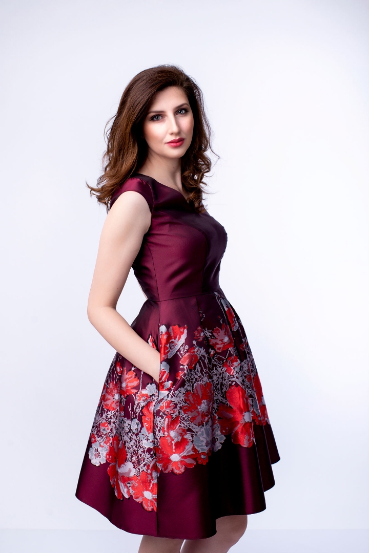 Imagine Rochie Lorena bordeaux