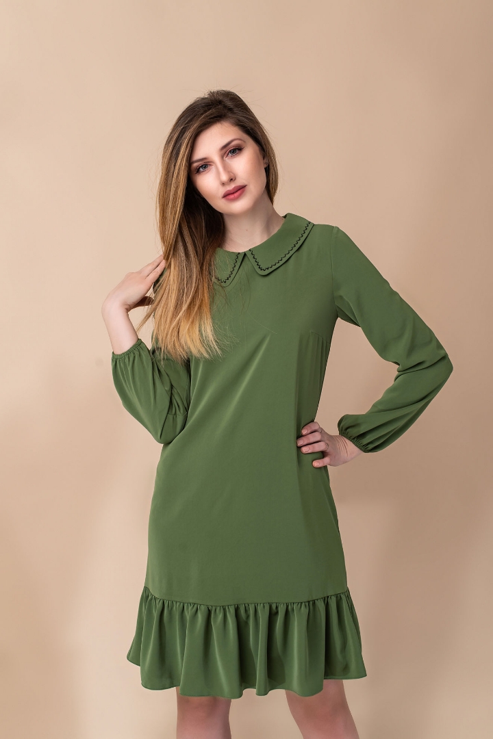 Imagine Rochia Lisa verde fistic