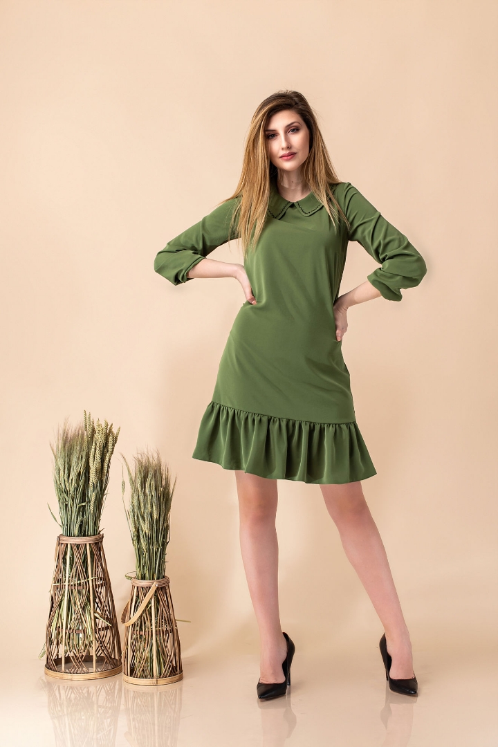 Imagine Rochia Lisa verde fistic