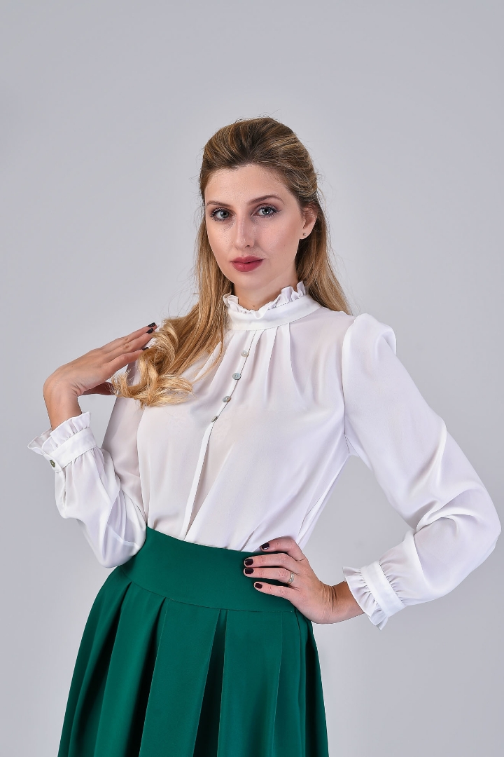 Imagine Bluza Crina din voal alb