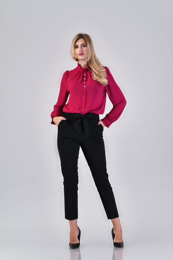 Imagine Bluza Crina din voal fucsia