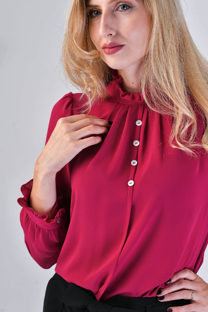 Imagine Bluza Crina din voal fucsia