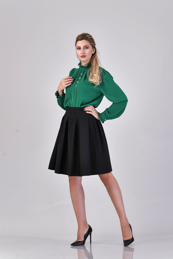 Imagine Bluza Crina din voal verde