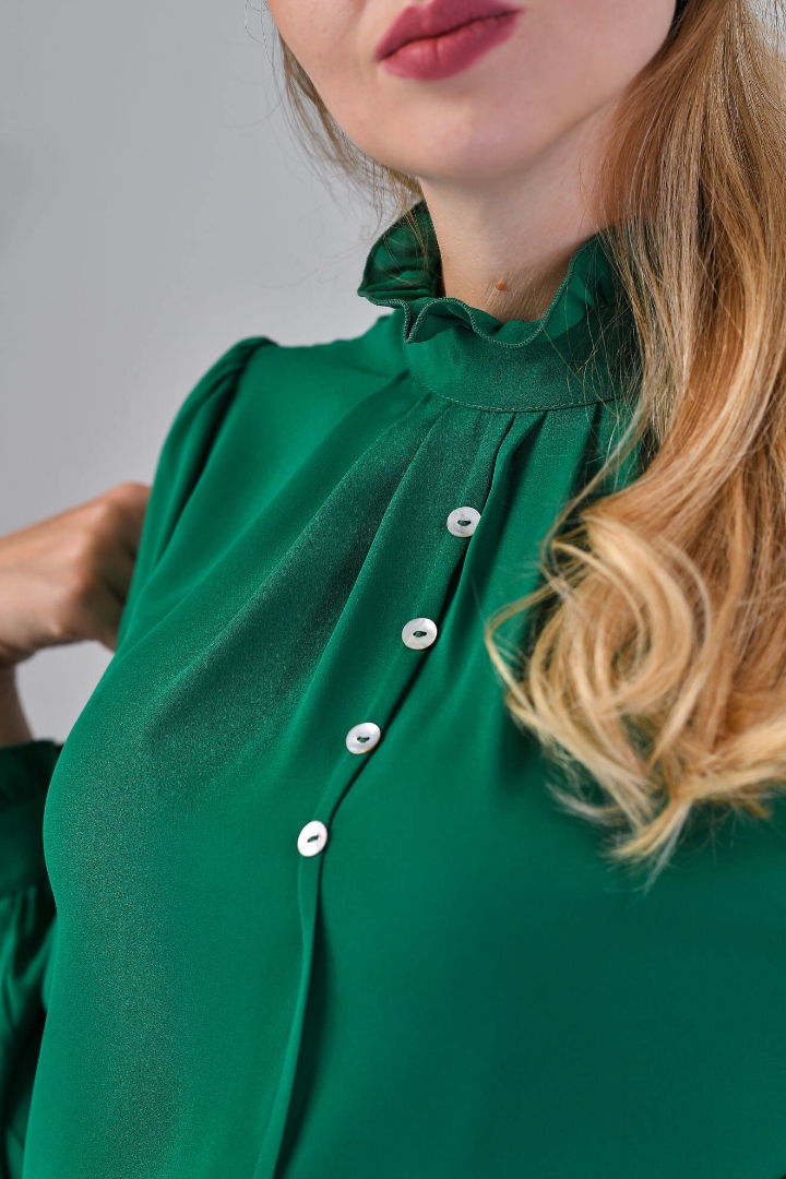 Imagine Bluza Crina din voal verde