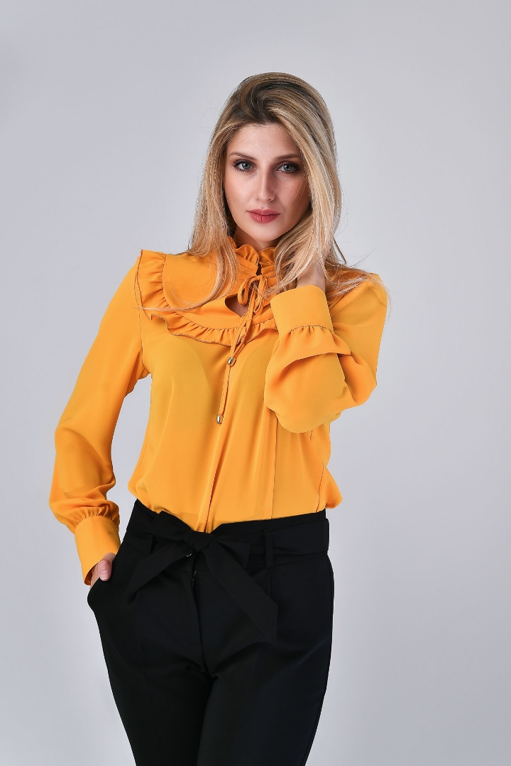 Imagine Bluza Ruby din voal galben