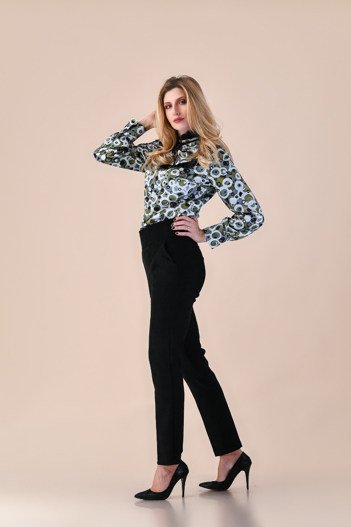 Imagine Bluza Ruby cu imprimeu verde fistic