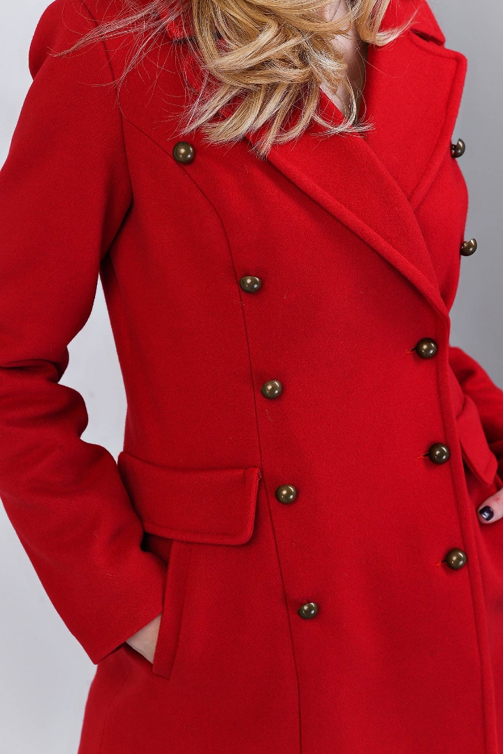 Imagine Palton Camelia rosu