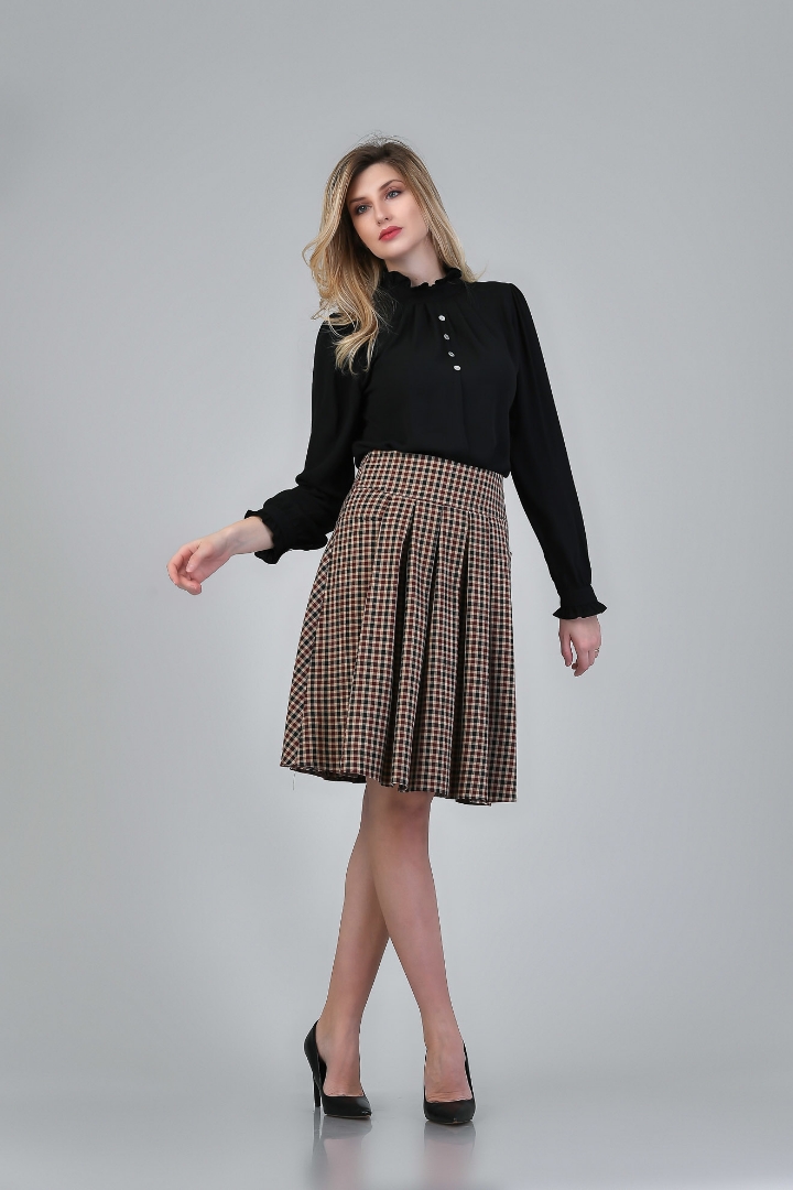 Imagine Fusta Carolina negru/grena