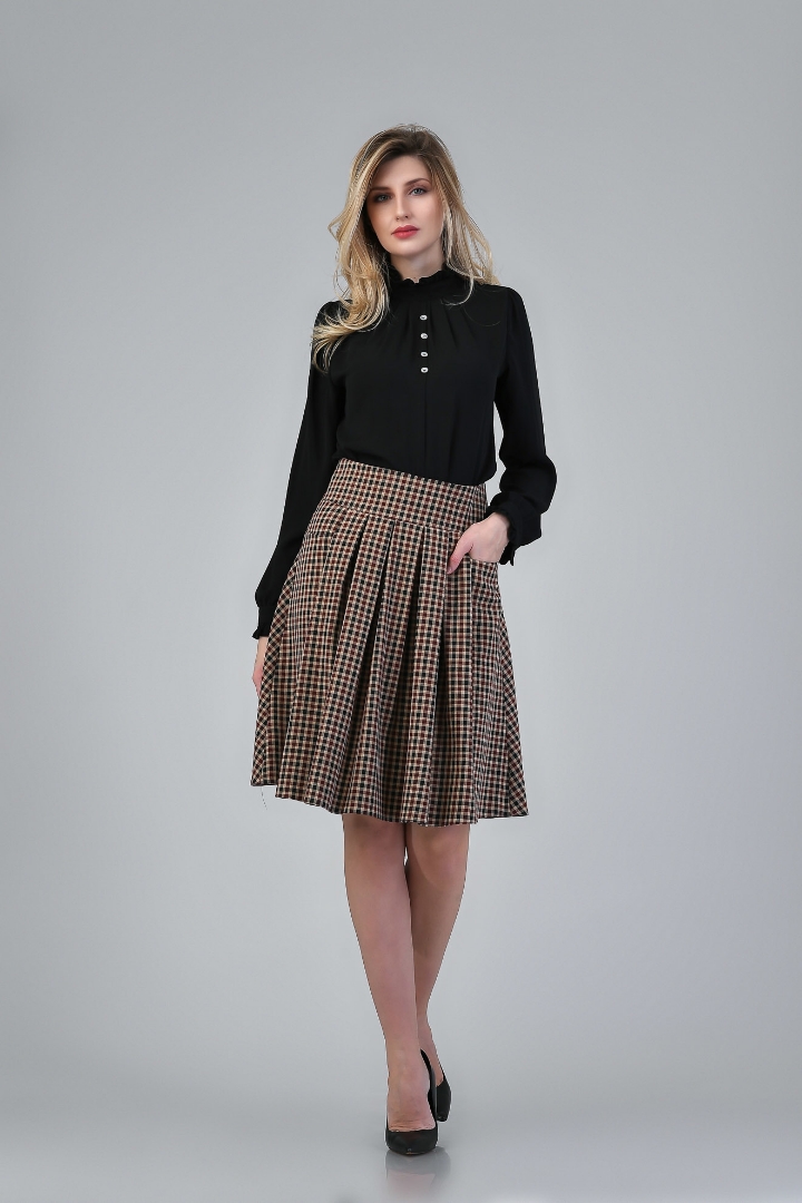 Imagine Fusta Carolina negru/grena