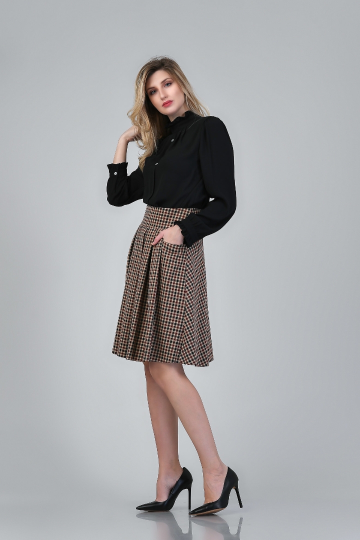 Imagine Fusta Carolina negru/grena