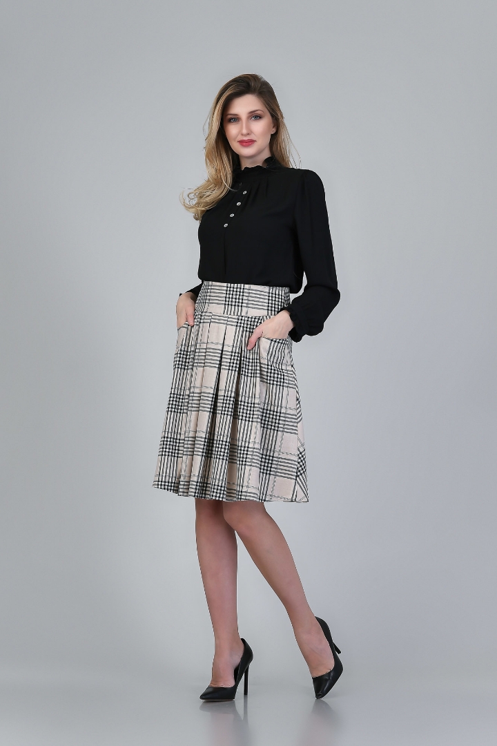 Imagine Fusta Carolina negru/bej