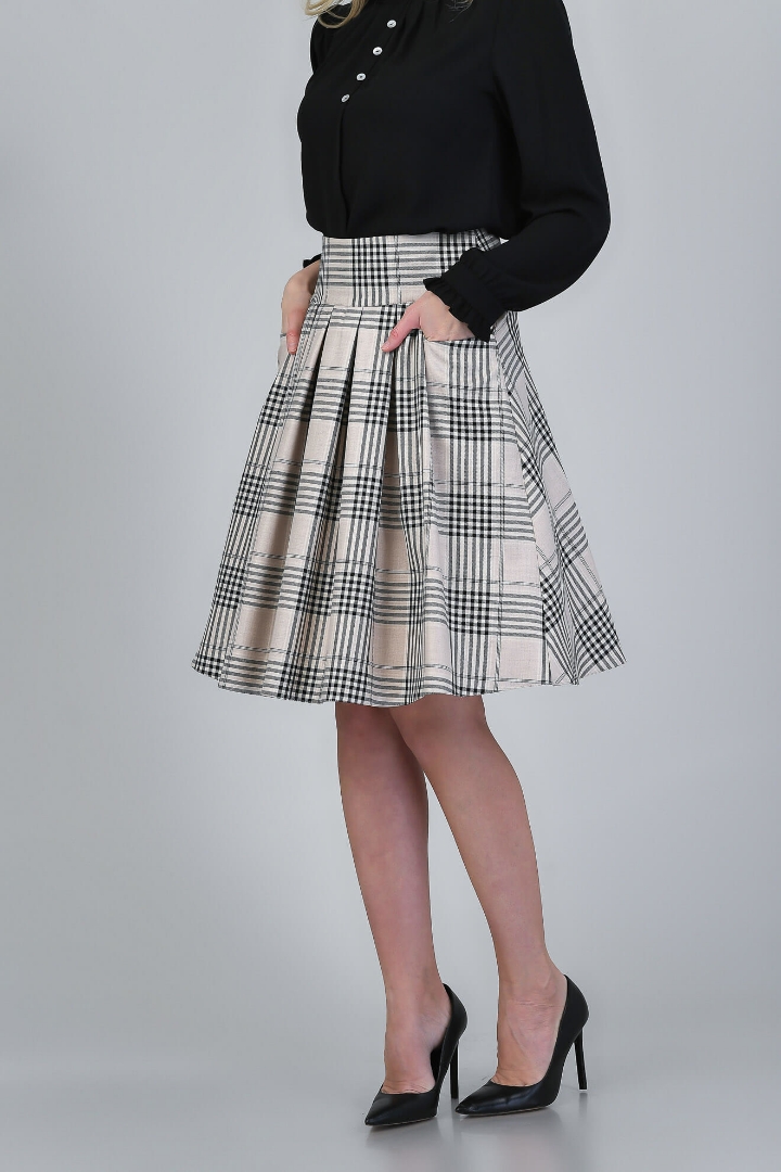 Imagine Fusta Carolina negru/bej