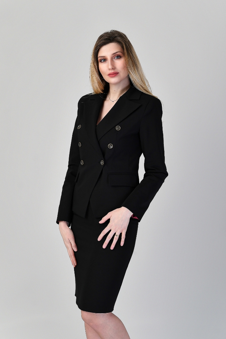 Imagine Fusta Adeline neagra cu betelie