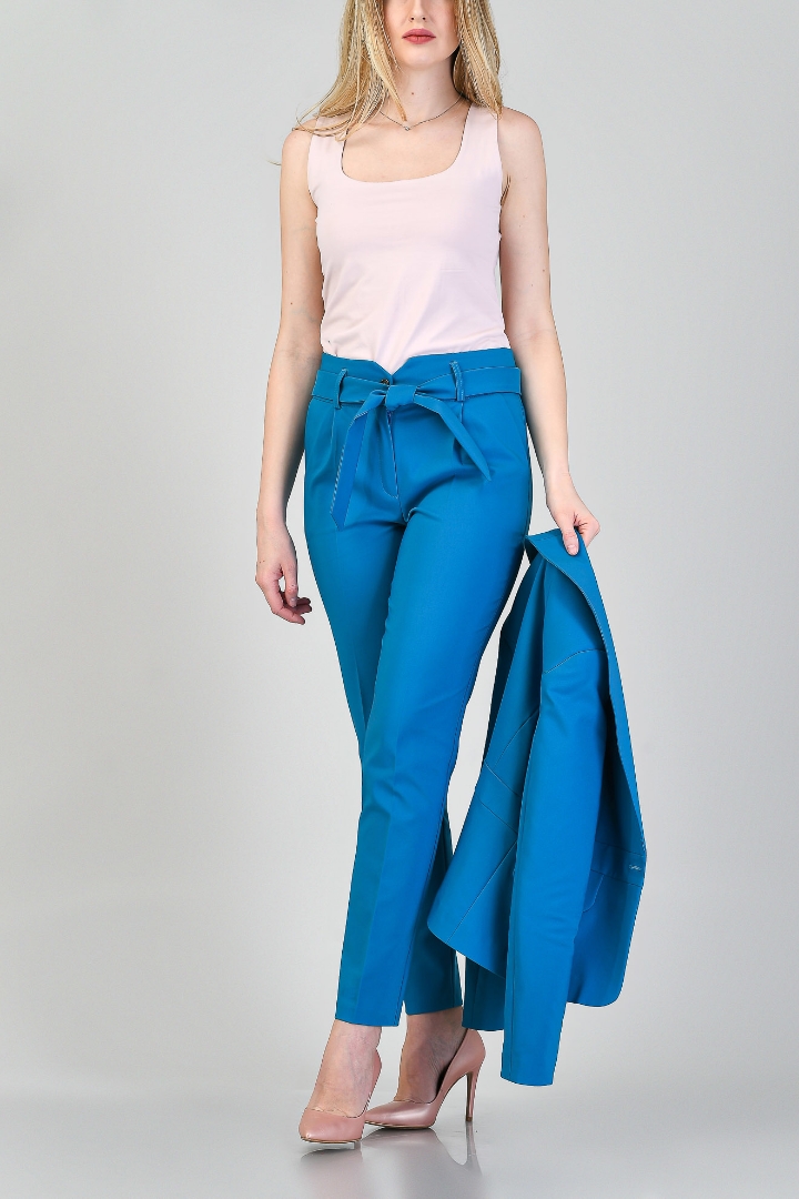 Imagine Pantalon Nicole albastru electric