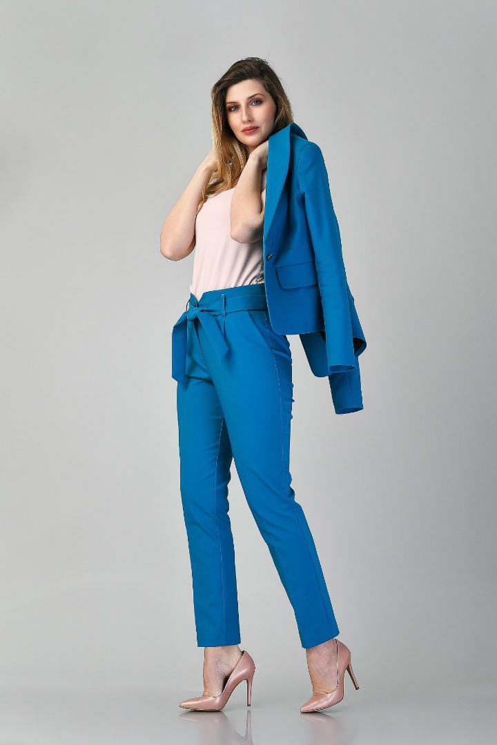 Imagine Pantalon Nicole albastru electric