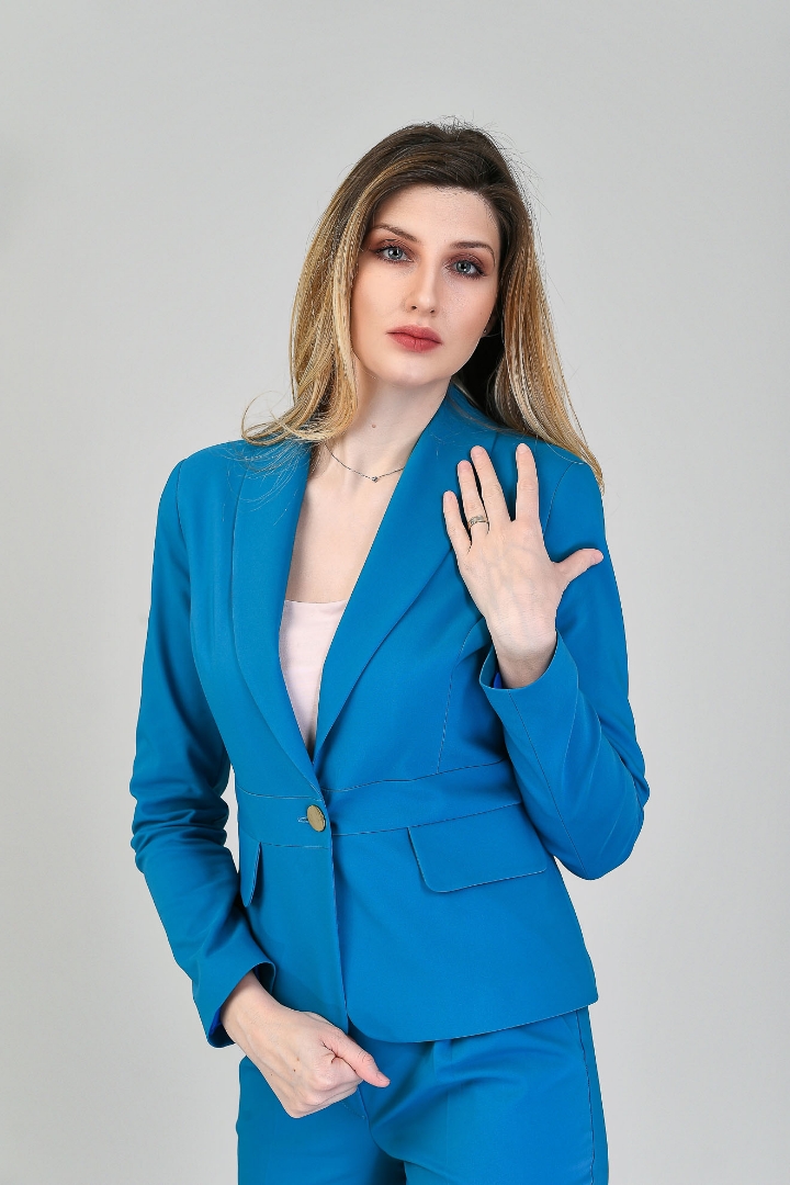 Imagine Sacou Raissa albastru electric