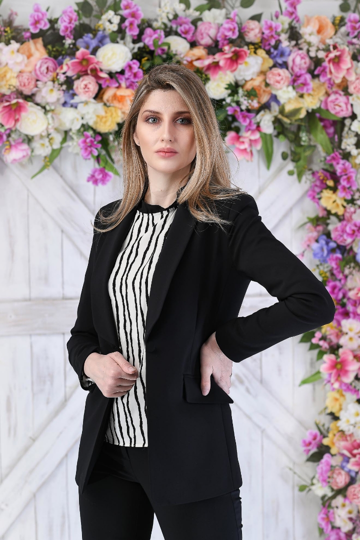 Imagine Bluza Ilona alb cu negru