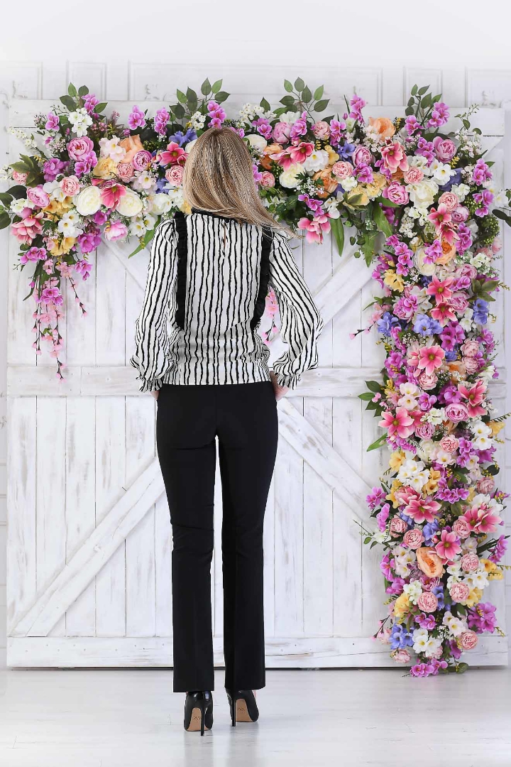 Imagine Bluza Ilona alb cu negru