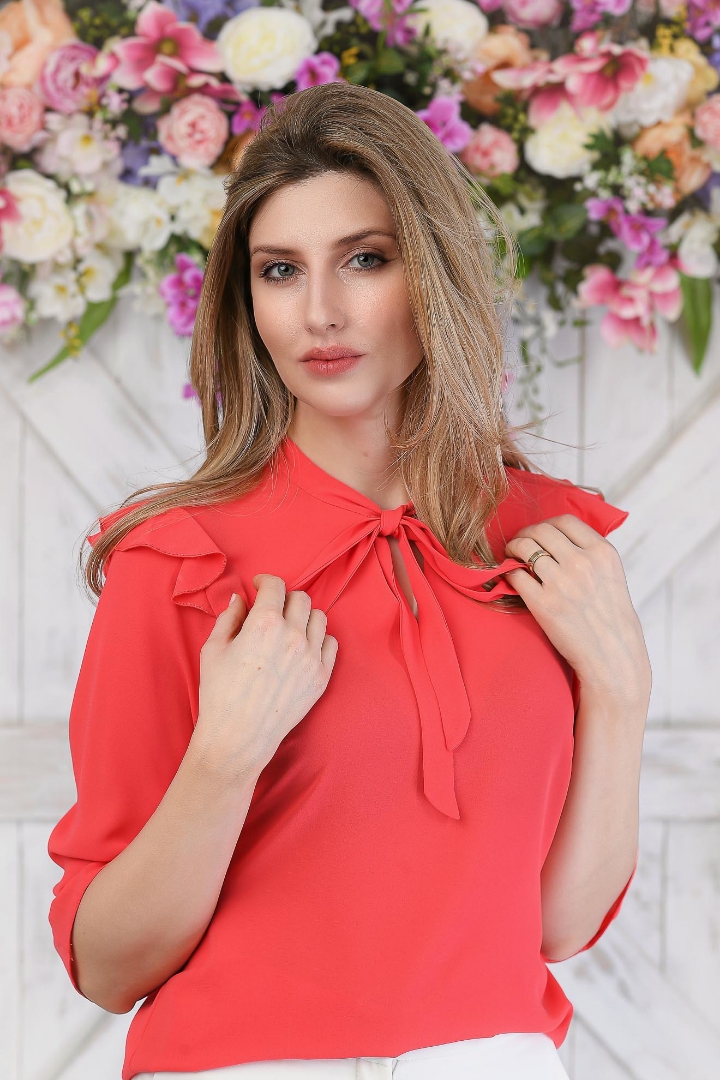 Imagine Bluza Debra din voal roșu