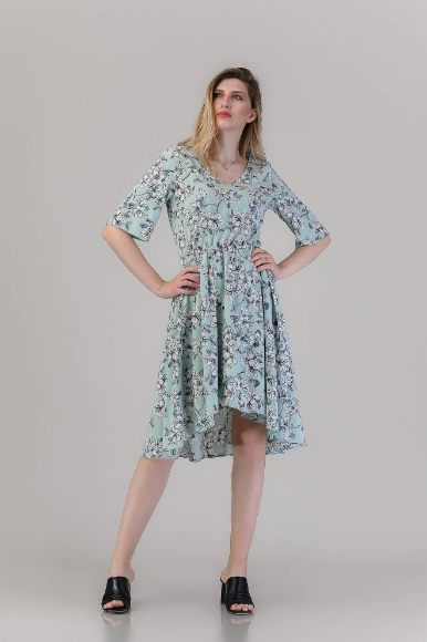 Imagine Rochia Helene Vernil cu Imprimeu Floral