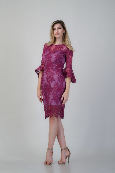 Imagine Rochia Edith din Dantela Mov