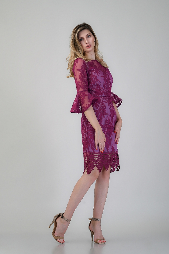 Imagine Rochia Edith din Dantela Mov