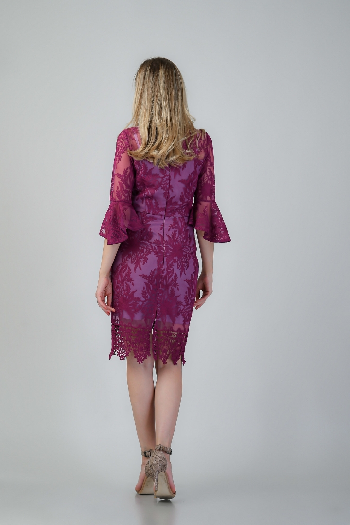 Imagine Rochia Edith din Dantela Mov