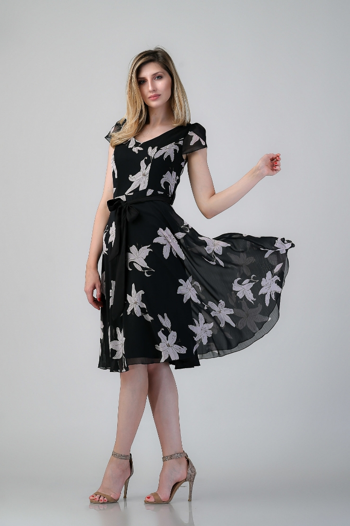 Imagine Rochia Laura din Voal Negru