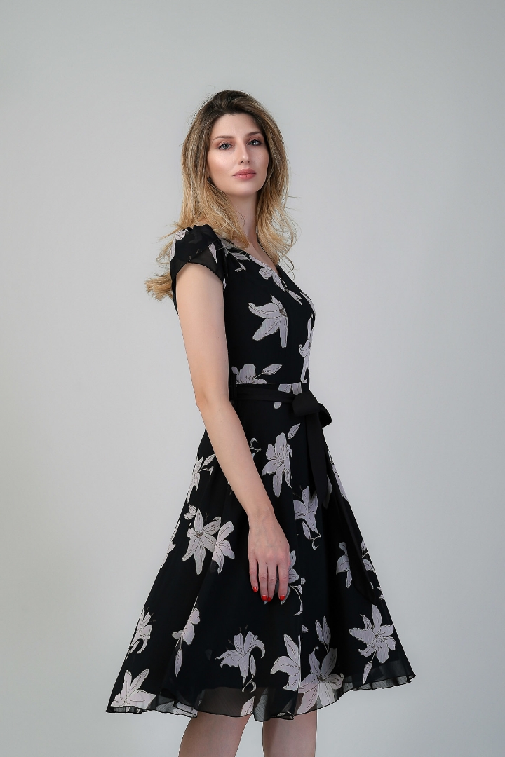 Imagine Rochia Laura din Voal Negru