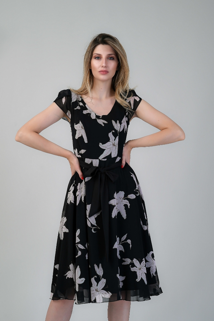 Imagine Rochia Laura din Voal Negru