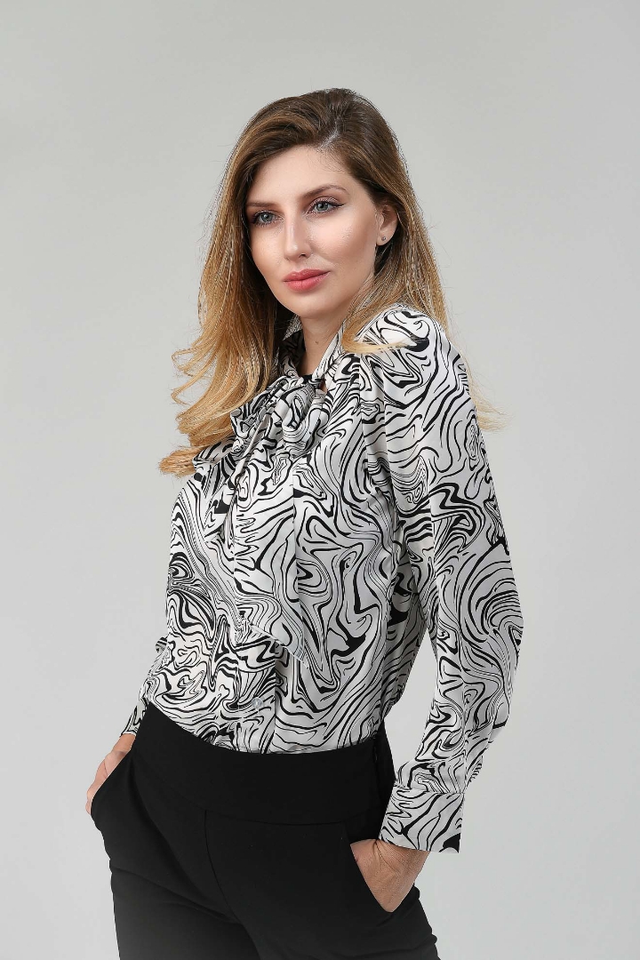 Imagine Bluza Gabriela Imprimeu Negru