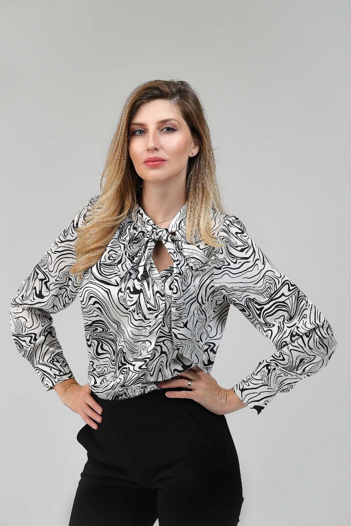 Imagine Bluza Gabriela Imprimeu Negru