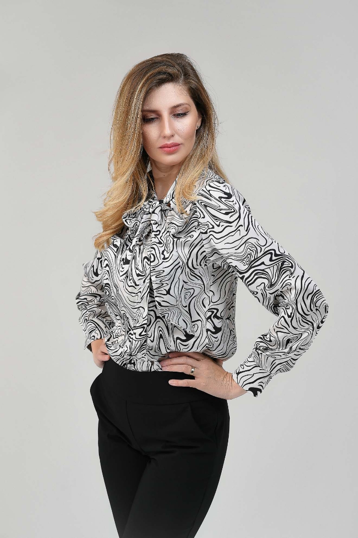 Imagine Bluza Gabriela Imprimeu Negru