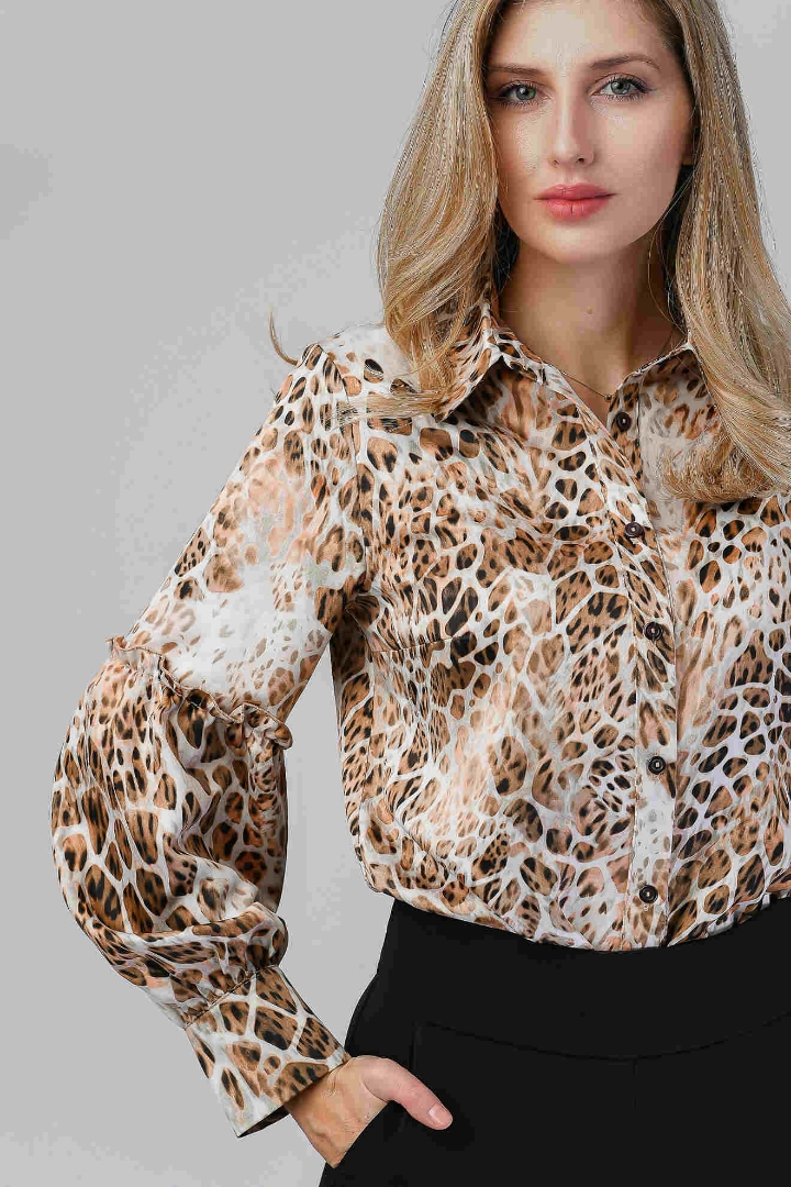 Imagine Bluza Alison Bej Animal Print