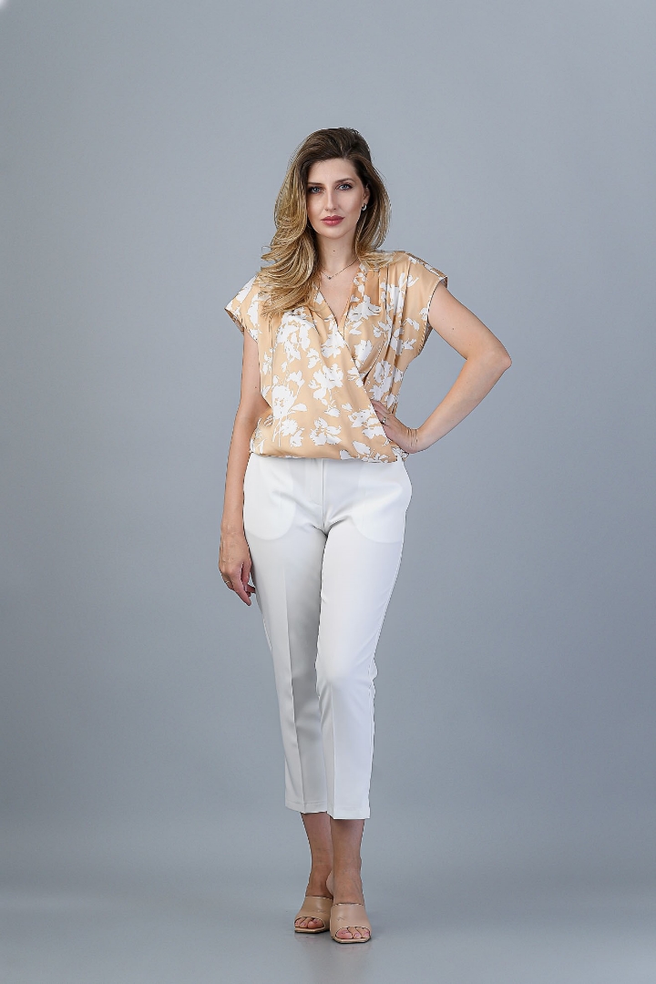 Imagine Bluza Tania cu Imprimeu Bej