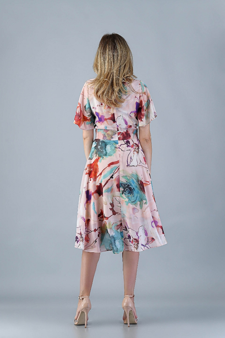 Imagine Rochia Flory Imprimeu Turcoaz