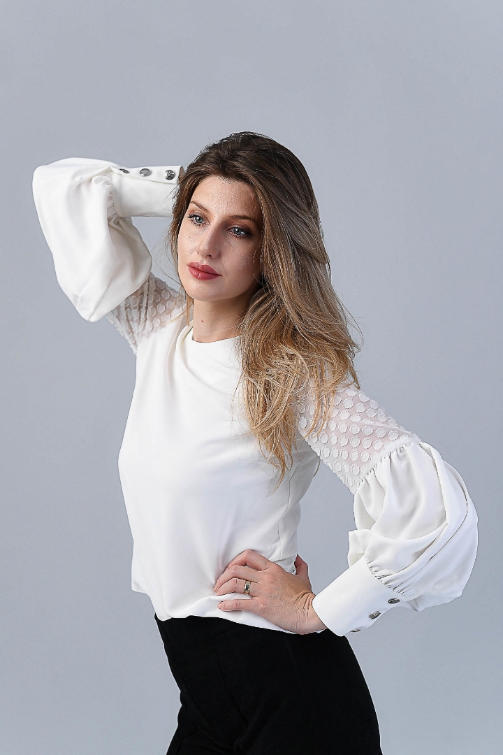 Imagine Bluza Lora Albă