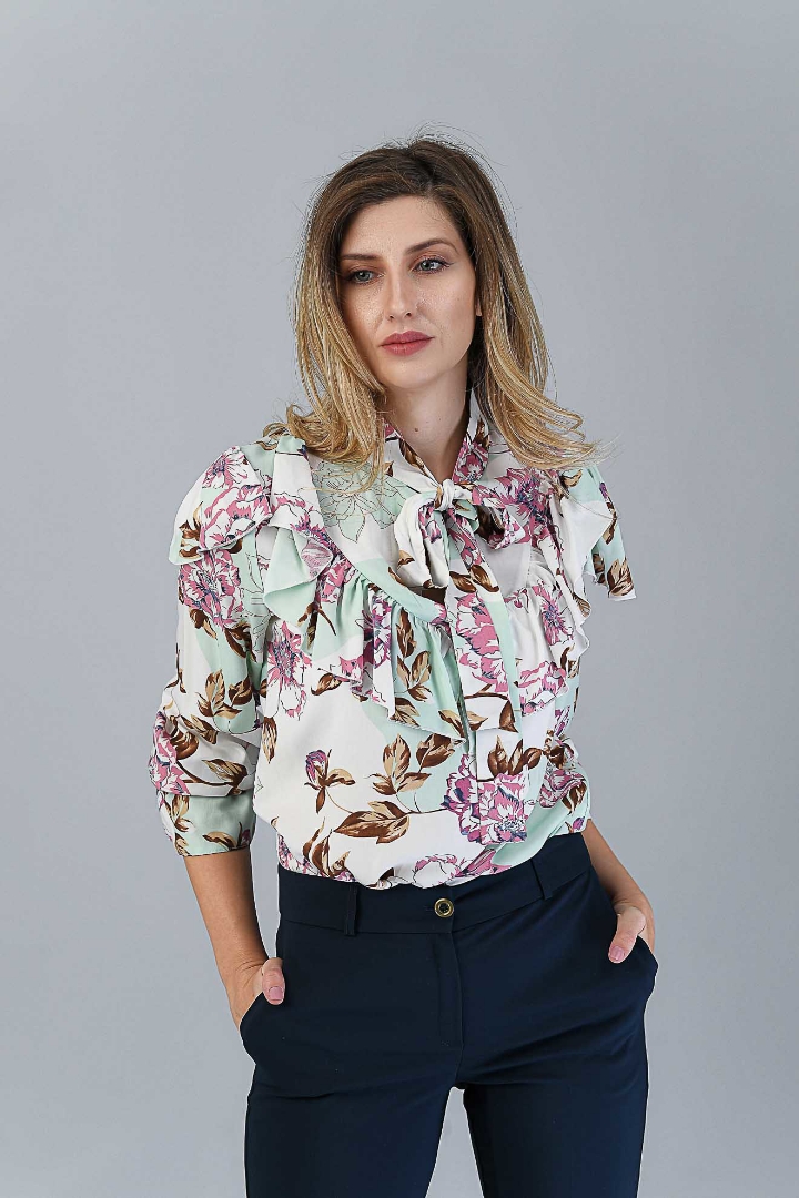 Imagine Bluza Natalie cu imprimeu verde