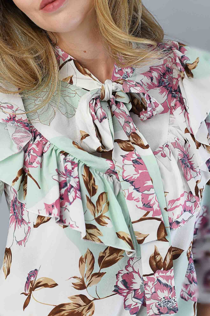 Imagine Bluza Natalie cu imprimeu verde