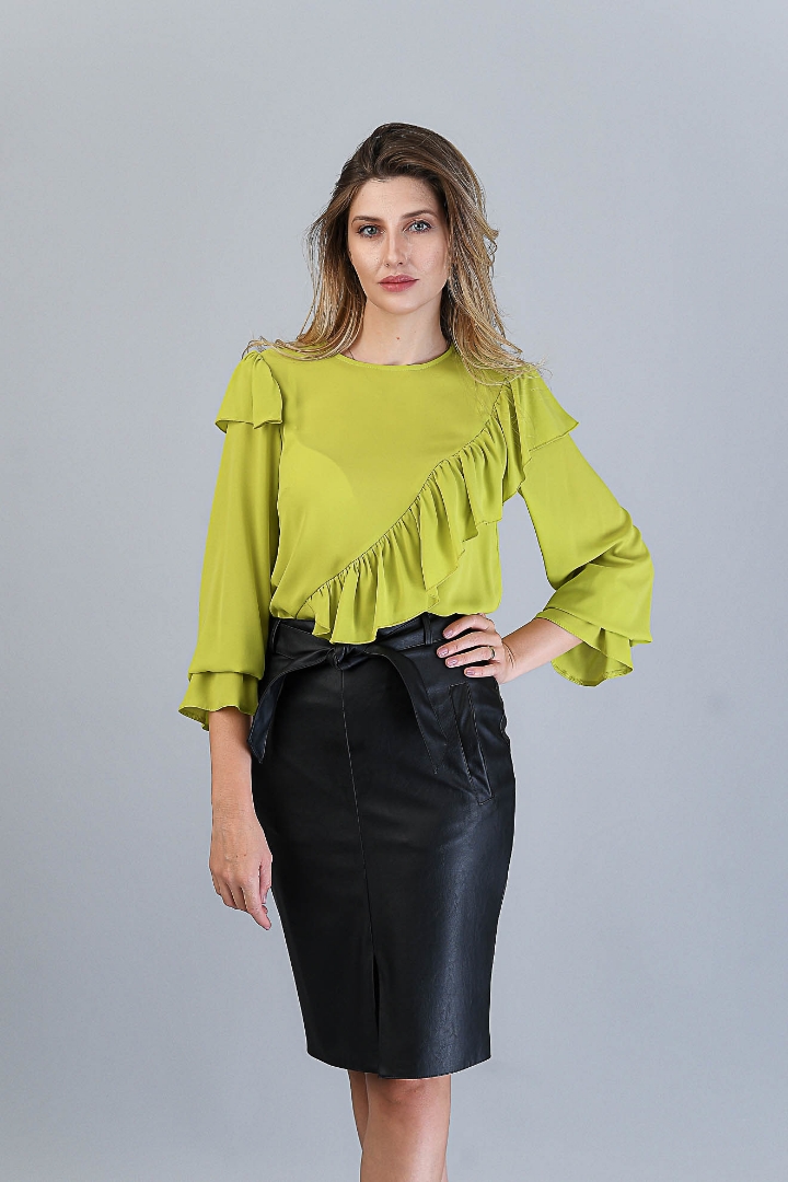 Imagine Fusta Janice din piele ecologică