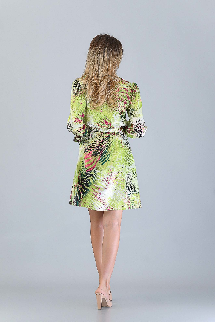 Imagine Rochia Tina cu Imprimeu Verde