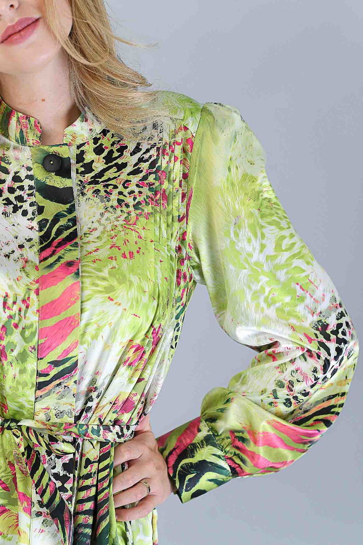 Imagine Rochia Tina cu Imprimeu Verde