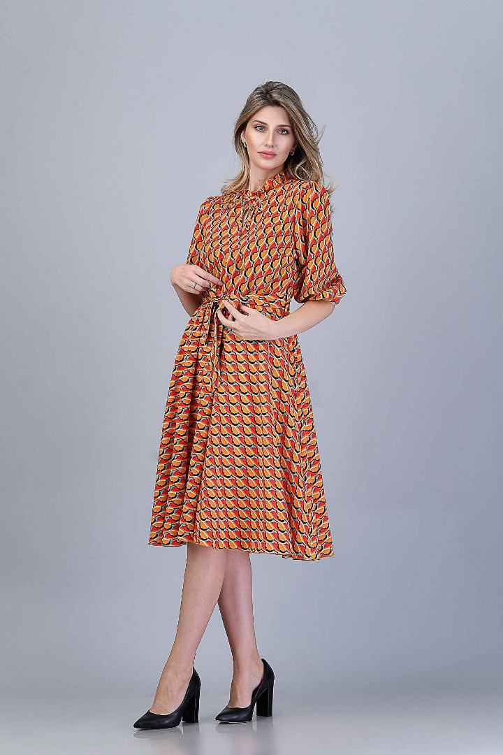 Imagine ROCHIA AMANDA CU IMPRIMEU PORTOCALIU