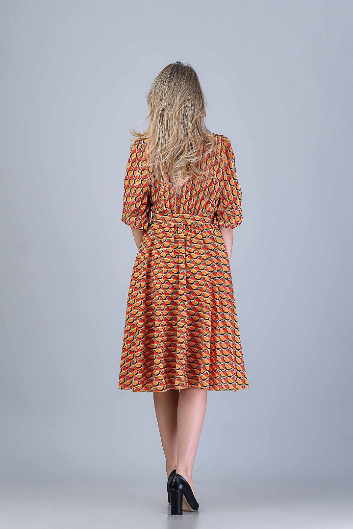 Imagine ROCHIA AMANDA CU IMPRIMEU PORTOCALIU