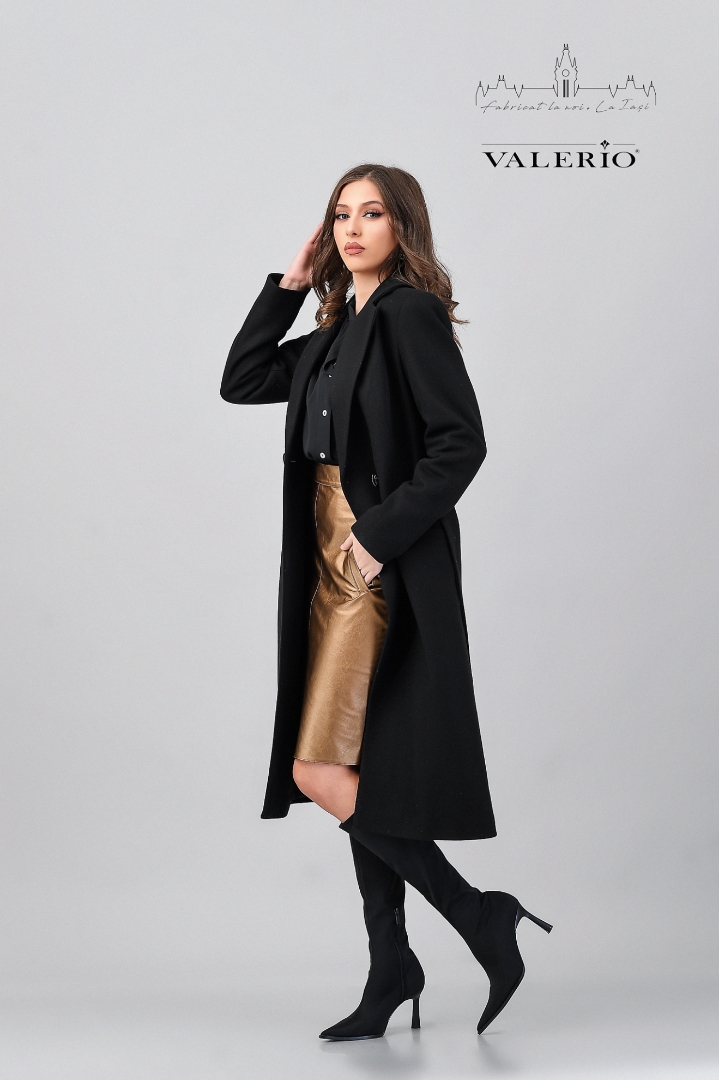 Imagine Fusta Janice aurie din piele ecologica