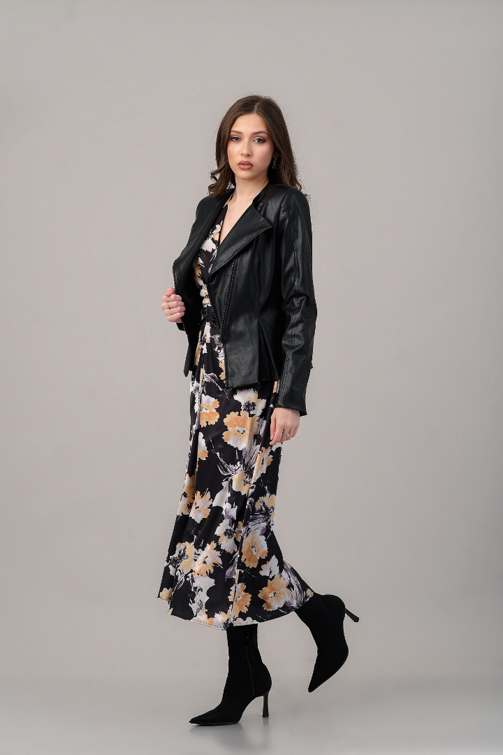 Imagine Rochia Mika cu imprimeu bej