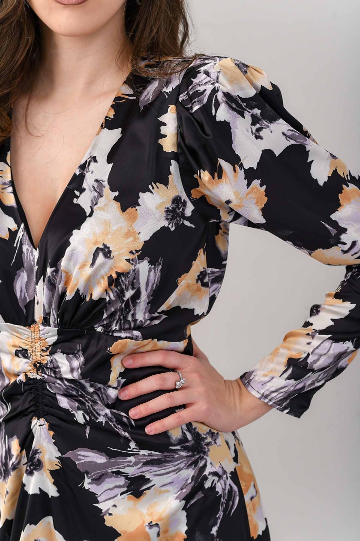 Imagine Rochia Mika cu imprimeu bej