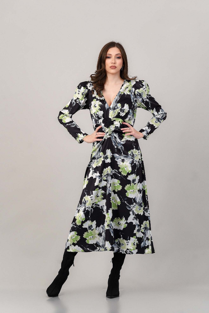 Imagine Rochia Mika cu imprimeu fistic