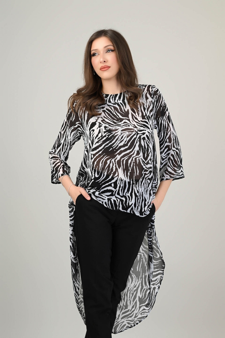 Imagine Bluza Karina cu imprimeu negru